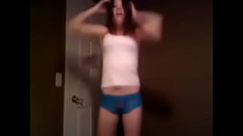 Heather in underwear being a slut