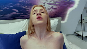 Little redhead slut crystal white gets turned on by anal play