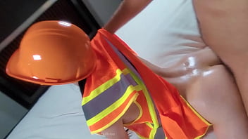 Cute asian serving her boss first thing in the morning