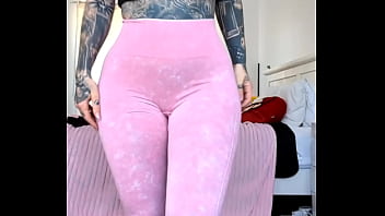 Milf Melody Radford Sheer Gym Leggings Close Up thumbnail
