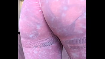 Milf melody radford sheer gym leggings close up