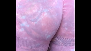 Milf melody radford sheer gym leggings close up