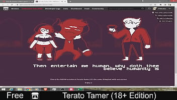 Terato tamer free game itchio simulation 2d adult monsters pixel art turn based combat