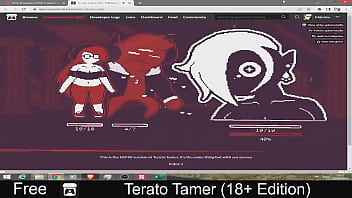 Terato tamer free game itchio simulation 2d adult monsters pixel art turn based combat