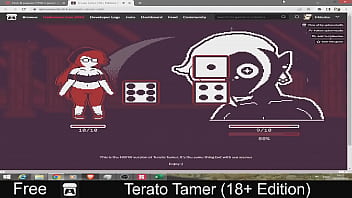 Terato tamer free game itchio simulation 2d adult monsters pixel art turn based combat