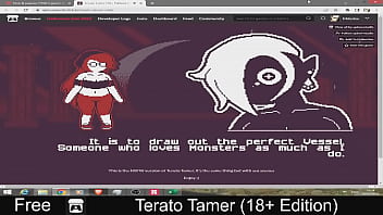 Terato tamer free game itchio simulation 2d adult monsters pixel art turn based combat