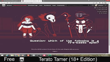 Terato tamer free game itchio simulation 2d adult monsters pixel art turn based combat