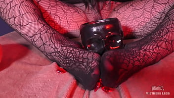 Sexy black fishnets feet and booty for halloween Sexy black fishnets feet and booty for halloween