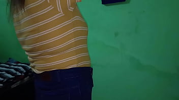 Indian desi girl takes vibrator inside her big ass