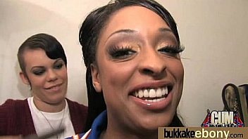 Interracial bukkake sex with black porn star 13