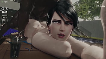 Bayonetta's poolside bbc animation