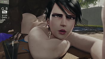 Bayonetta's poolside bbc animation