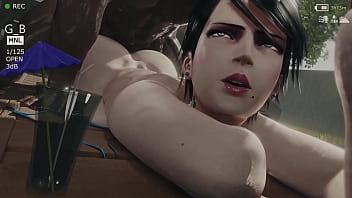 Bayonetta's poolside bbc animation