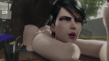 Bayonetta's poolside bbc animation