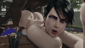 Bayonetta's poolside bbc animation