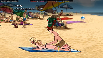 Jenny was offered to put sunscreen on her body but she prefers sperm