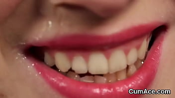 Arousing girl loves a deepthroat and quite a bit of cum on her face