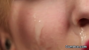 Arousing girl loves a deepthroat and quite a bit of cum on her face