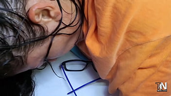 She felt free to wash her panties but i came from behind and fucked her hard