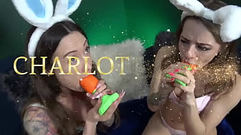 Naughty bunnie's swallow carrot whole