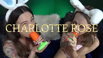 Naughty bunnie's swallow carrot whole