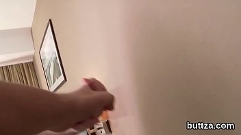 Fascinating honey undresses and stretches slim butthole for drilling