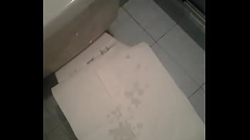 Cum in the bathroom
