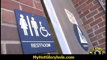 White milf sucking and licking a black cock 3