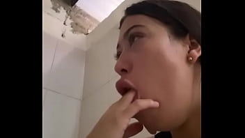 Latina teen suffers through puke session