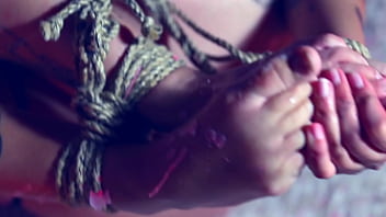 Captive unicorn for foot worship and wax play