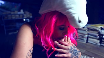 Captive unicorn for foot worship and wax play