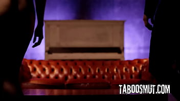 Hot brunette babe in sexy lingerie submits for her doms