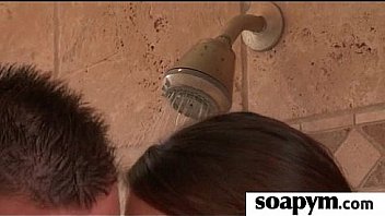 Masseuse shows her amazing body in a hot soapy massage 8