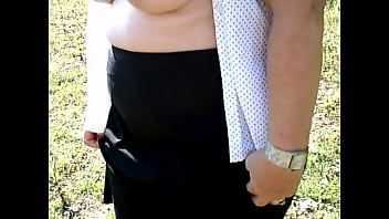 Sonia is outside flashing again