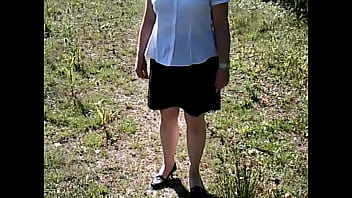 Sonia is outside flashing again