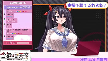 Virtual youtuber amane's ten countdown cum lewd voice her huge boobs made by hentai artist asanagi 2 27 zero repeat 20times jerk off challenge