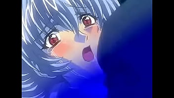 Hentai blue hair woman tied up and played with