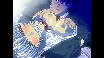 Hentai blue hair woman tied up and played with