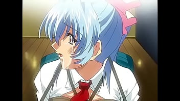 Hentai blue hair woman tied up and played with Hentai blue hair woman tied up and played with
