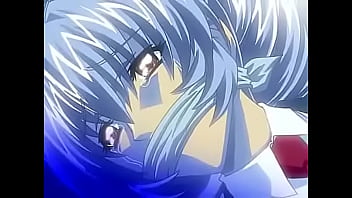 Hentai blue hair woman tied up and played with