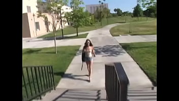 Lindsey meadows 99 lb 5' foot tall sexy petite coed spinner fucked by big cock and gets cum facial