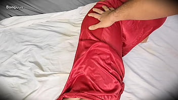 My wife wearing red dress i fucked her wet creamy pussy