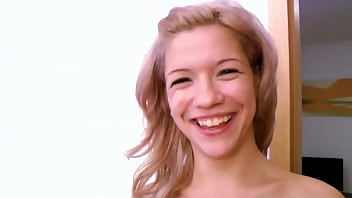 Bibi noel cute 19 yo blonde huge cock pov blowjob and cum swallow