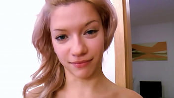 Bibi noel cute 19 yo blonde huge cock pov blowjob and cum swallow
