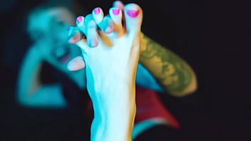 Talking dirty and sucking my toes