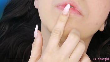 Alluring teen model naked close up