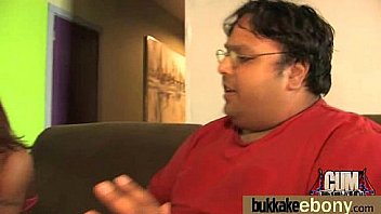 Hot ebony chick love gangbang interracial 17