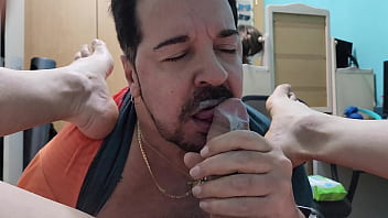 I Suck My Male's Feet And Cock Until He Cums thumbnail