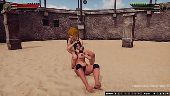 Karen vs charlotte nf3d female kinky combat arena