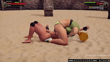 Karen vs charlotte nf3d female kinky combat arena